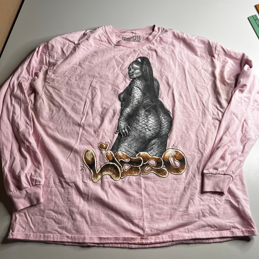 Lizzo The Special Tour Concert Graphic Long Sleeve Shirt Pink 2XL Mens Womens